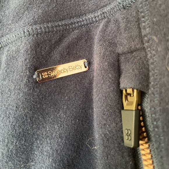 Sweaty Betty Navy Fleece Joggers, Size Small - Picture 3 of 6